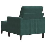 vidaXL Fauteuil avec repose-pied Vert foncé 60 cm Velours