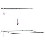 vidaXL Store rétractable manuel rayé rouge et blanc LED 600x350 cm