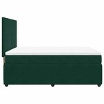 vidaXL Sommier à lattes de lit et matelas Vert foncé 140x190cm Velours