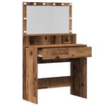 vidaXL Table de Toilette Vieux bois Panneau de particules