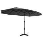 vidaXL Parasol d'extérieur poteau en aluminium 460x270 cm anthracite