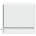 vidaXL Table de chevet murale avec lumières LED blanc