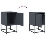 vidaXL Tables de chevet 2 Pièces anthracite 36x39x60 5 cm acier