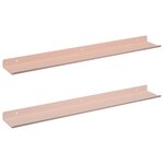 vidaXL Étagère flottante 2 Pièces Rose 60 x 8 5 x 2 5 cm Acier