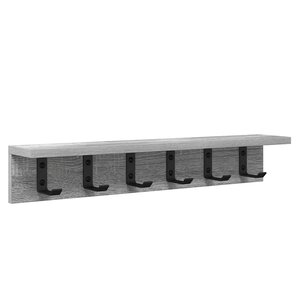 vidaXL Porte-manteau mural Sonoma gris 60 x 10.5 x 10.5 cm