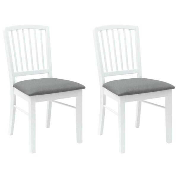 vidaXL Chaises de salle à manger 2 Pièces Blanc 50 x 52 5 x 91 cm