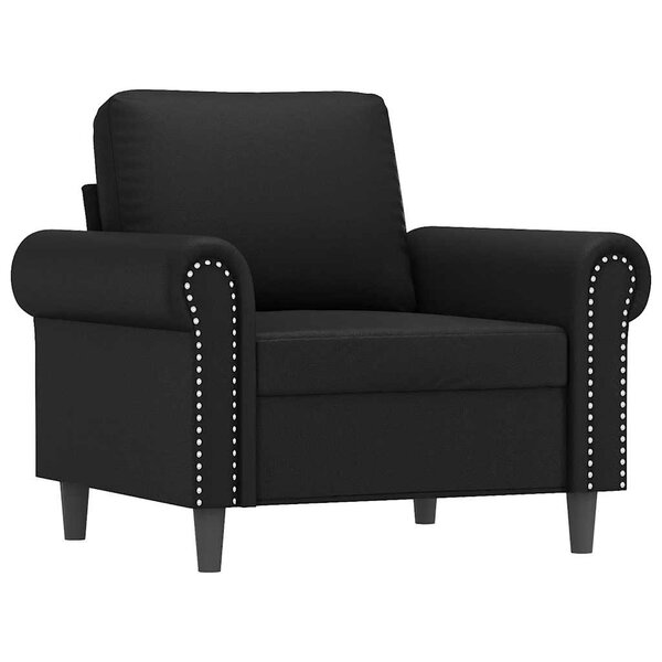 vidaXL Fauteuil Noir 60 cm Similicuir