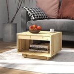 vidaXL Table basse 50x50x33 5 cm Bois de sapin massif