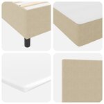 vidaXL Lit à ressorts avec matelas Vert Clair Gris Super King Tissu en corduroy