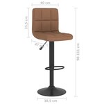 vidaXL Tabouret de bar Marron Tissu