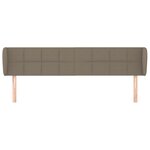 vidaXL Tête de lit avec oreilles Taupe 163x23x78/88 cm Tissu