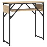 vidaXL Table console avec étagère chêne sonoma 75x30x75 cm