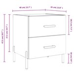 vidaXL Table de chevet sonoma gris 40x35x47 5 cm bois d’ingénierie