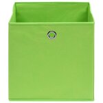 vidaXL Boîtes de rangement 4 Pièces Vert 32x32x32 cm Tissu