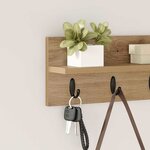 vidaXL Porte-manteau mural Chêne artisanal 40 x 10 5 x 18 cm
