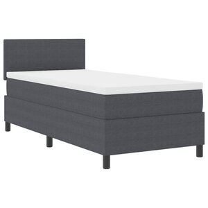vidaXL Lit à ressort LED Gris foncé et blanc 80 x 200 cm