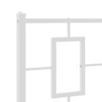 vidaXL Cadre de lit métal sans matelas avec pied de lit blanc 90x200cm