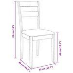 vidaXL Chaises à manger coussins 2 Pièces marron bois massif caoutchouc
