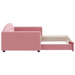 vidaXL Lit de jour avec lit gigogne rose 100x200 cm velours