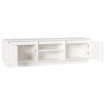 vidaXL Meuble TV Blanc 140x35x40 cm Bois de pin massif