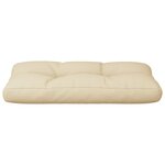vidaXL Coussin de palette beige 80x40x12 cm tissu