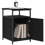 vidaXL Cabinet de chevet Chêne noir Bois d'ingénierie