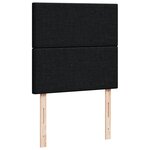 vidaXL Sommier à lattes de lit avec matelas Noir 90x190 cm Tissu