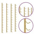 vidaXL Casier à vin mural pour 12 bouteilles 2 Pièces Doré Fer