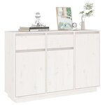 vidaXL Buffet blanc 110x34x75 cm bois massif de pin