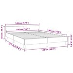 vidaXL Cadre de lit et tête de lit sans matelas rose 140x190cm velours