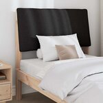 vidaXL Tête de lit capitonnée Noir 100 cm Pin massif