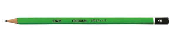 Crayon papier graphite Hexagonal CRITERIUM 550 Mine 6B BIC