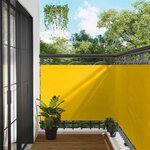 vidaXL Écran de balcon 120 x 200 cm Tissu Oxford Rectangulaire Jaune