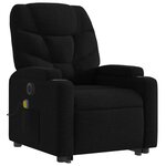 vidaXL Fauteuil inclinable de massage électrique Noir Tissu