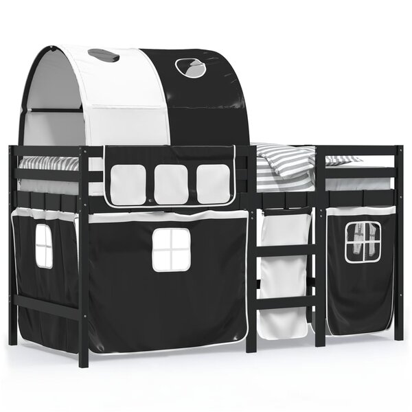 vidaXL Lit mezzanine enfants avec tunnel sans matelas 90x200 cm