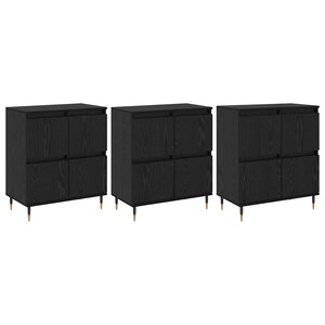 vidaXL Buffets 3 Pièces Chêne noir 180 x 35 x 70 cm Bois d'ingénierie