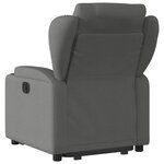 vidaXL Fauteuil inclinable Gris foncé Tissu