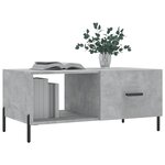 vidaXL Table basse gris béton 90x50x40 cm bois d'ingénierie