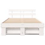 vidaXL Cadre de lit avec tête de lit Blanc 120 x 190 cm Pin massif