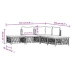 vidaXL Salon de jardin avec coussins 5 Pièces anthracite acier