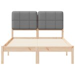 vidaXL Cadre de lit avec tête de lit rembourrée Gris clair