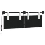 vidaXL Tête de lit suspendue Avec lumière LED Blanc Tissu
