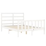 vidaXL Cadre de lit sans matelas blanc 140x190 cm bois de pin massif