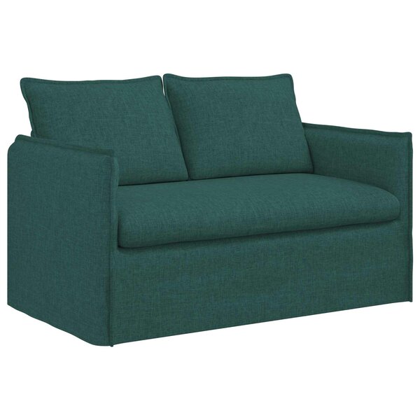 vidaXL Canapé Vert foncé 136 x 82 x 85 cm tissu