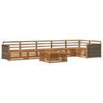 vidaXL Ensemble de canapés d'extérieur 7 pc Naturel