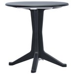 vidaXL Ensemble à dîner d'extérieur 5 Pièces Plastique rotin Anthracite