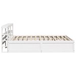 vidaXL Cadre de lit avec tête de lit blanc 160x200 cm bois pin massif