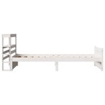 vidaXL Cadre de lit avec tête de lit sans matelas blanc 90x190 cm