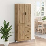 vidaXL Haut Armoire avec tiroir Chêne artisanal 69 5 x 34 x 180 cm