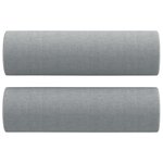 vidaXL Canapé 3 places avec oreillers gris clair 180 cm tissu